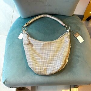 Sliver Sequin Whiting & Davis Shoulder Bag
